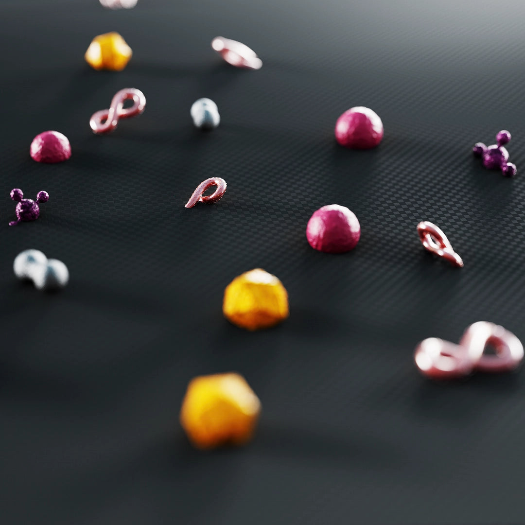 Illustration of contaminants interacting with a carbon block filtration surface